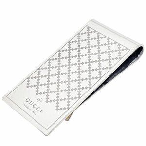 Gucci Diamantissima Money Clip Bill Metal Silver GUCCI Wallet Men's SS-15345